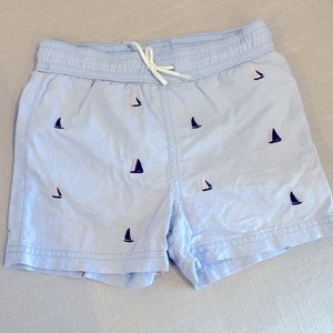 Janie and Jack Embroidered Sailboat Swim Trunk